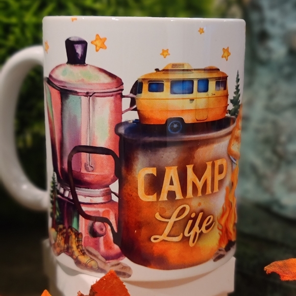 "Camp Life" Coffee Mug / Cup- 11 oz. Ceramic - Picture 1 of 4